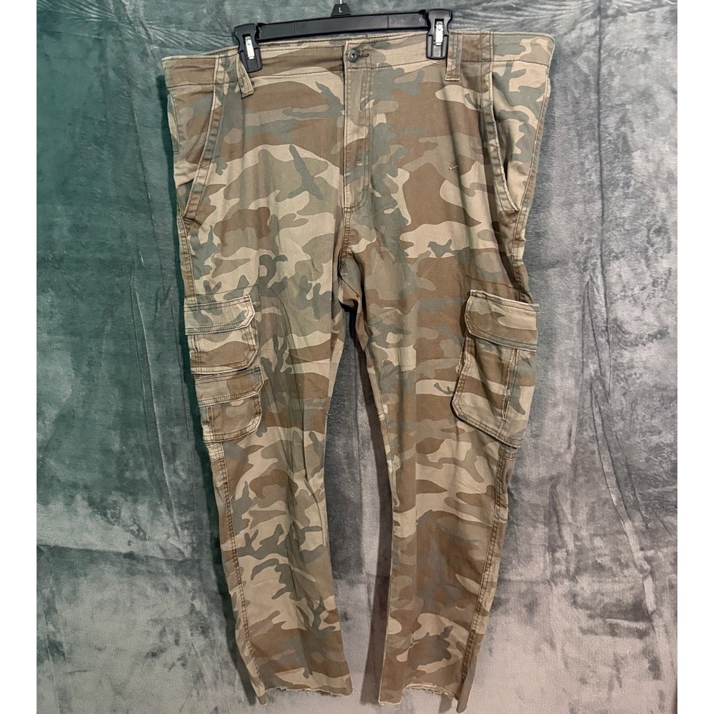 Wrangler Camo Cargo Mens 40 X 30 Green Regular Taper Y2K Utility OutDoor